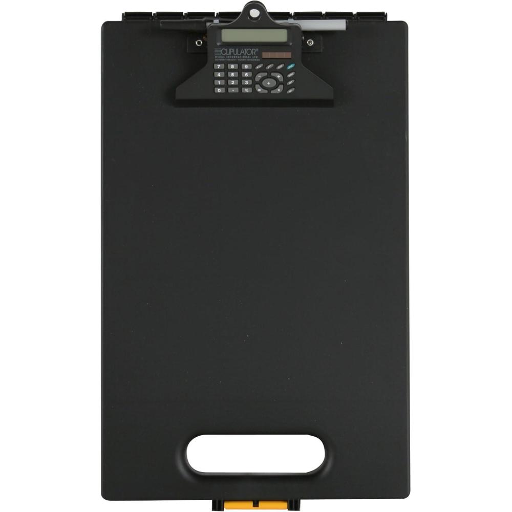 Dexas Clipcase Calculator Storage Clipboard, Black(Black)