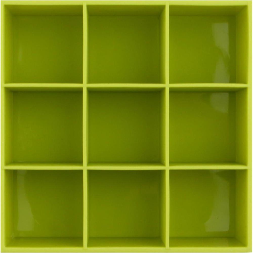 Dexas Silicone Nine Cube Ice Cube Trays, Set of Two, Red(Green)