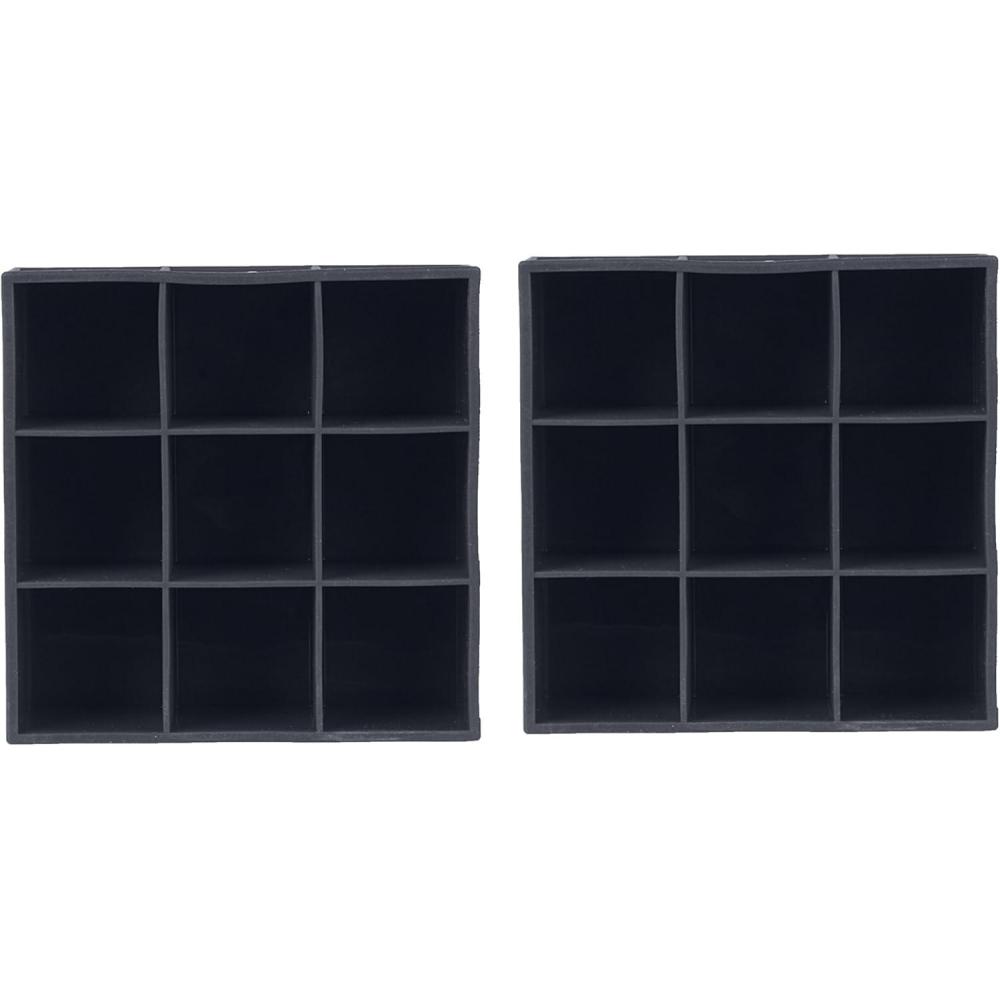 Dexas Silicone Nine Cube Ice Cube Trays, Set of Two, Red(Gray)