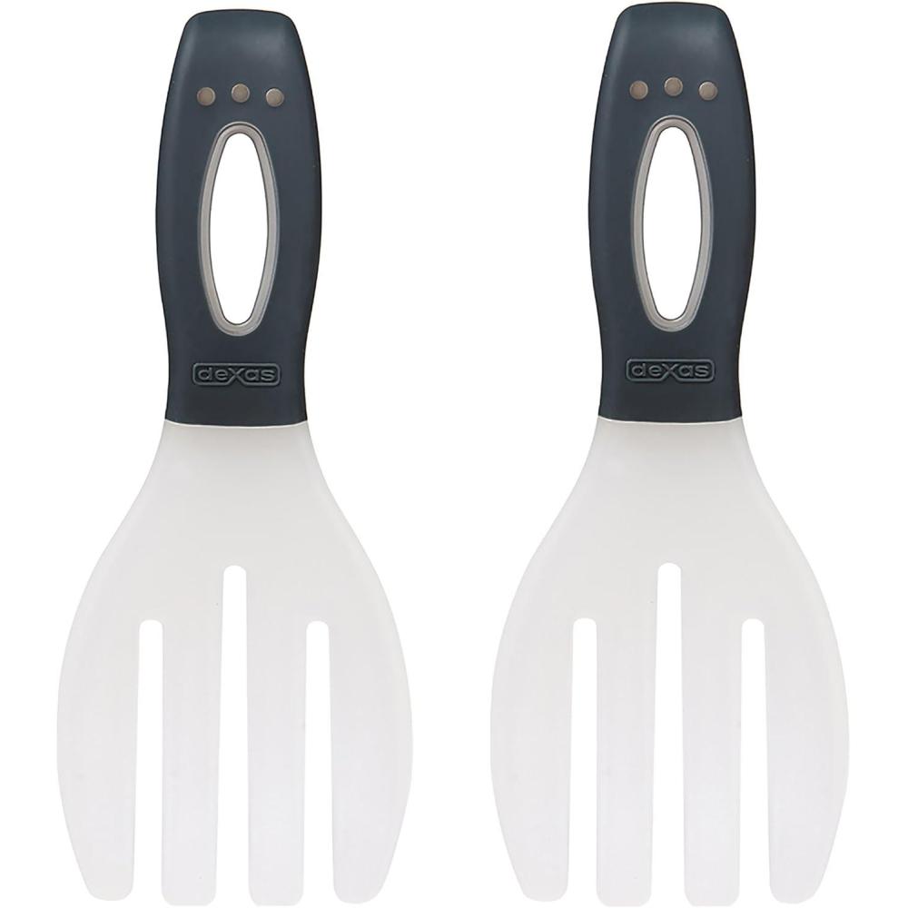 Dexas Long Handled Salad Hands, Green(Gray)