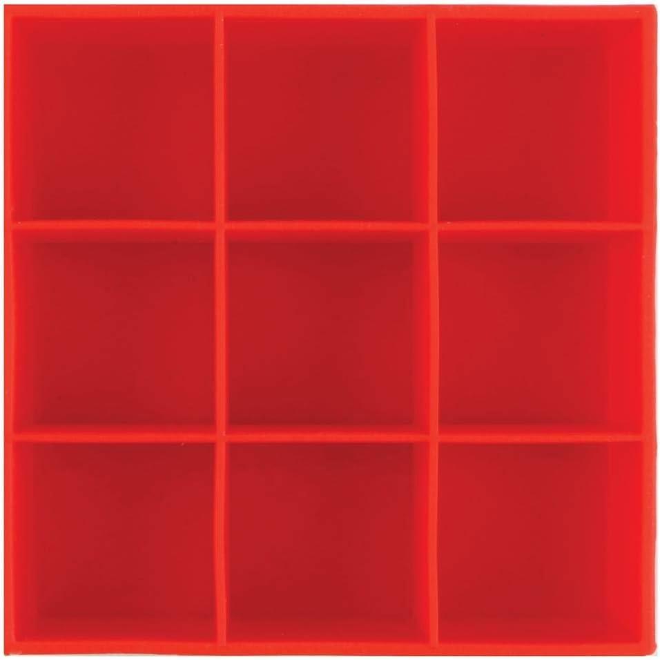 Dexas Silicone Nine Cube Ice Cube Trays, Set of Two, Red(Red)