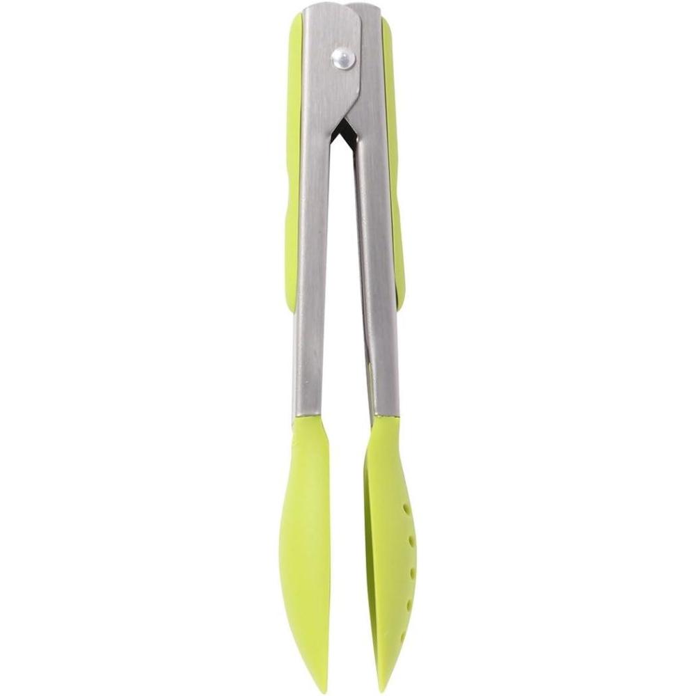 Dexas Spoon & Strain Tongs with Gravity open & Close Operation, 12″, Gray(Green)