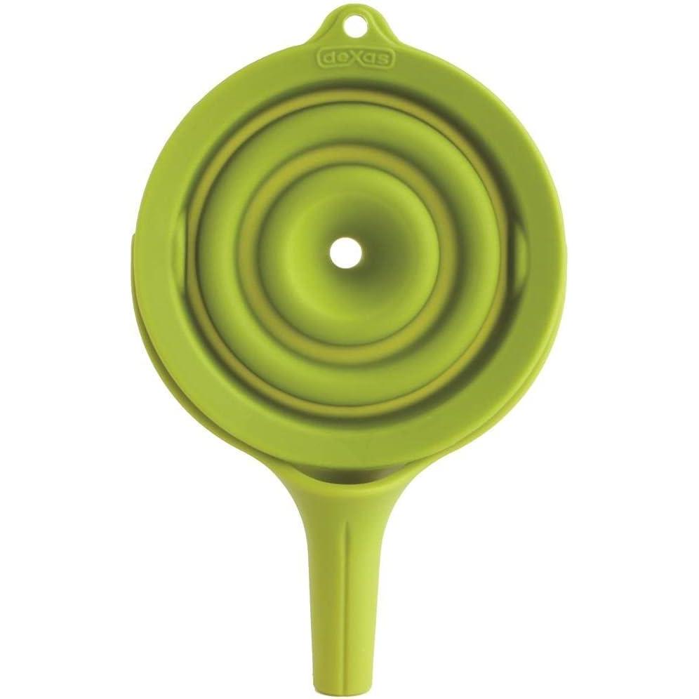Dexas POP Small Collapsible Silicone Funnel, 2.5 inch Diameter, Gray(Solid Green)
