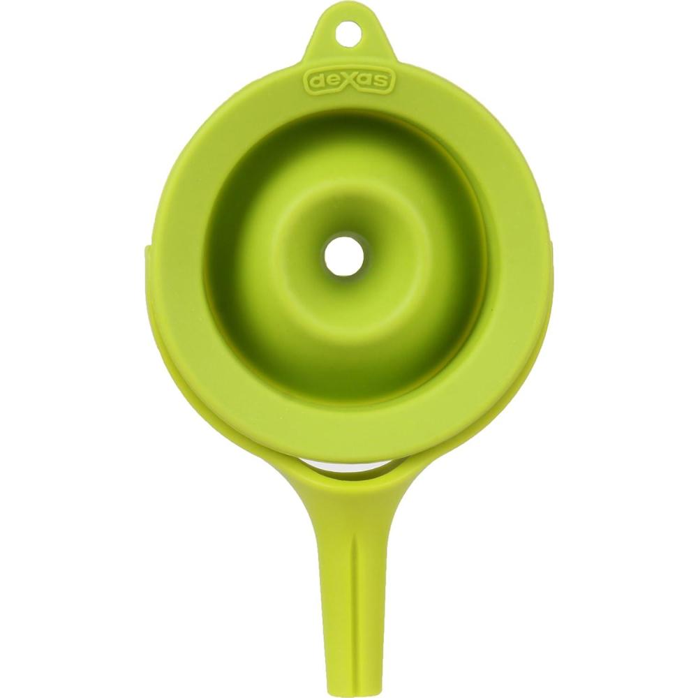 Dexas POP Small Collapsible Silicone Funnel, 2.5 inch Diameter, Gray(Green)