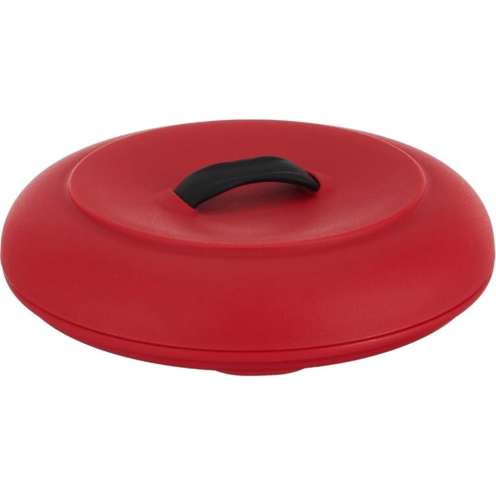 Dexas Durable Microwavable Tortilla Warmer XL 9.5 Inches, Terra Cota Color, Perfect for Warming Tortillas, Bread, Pancakes, Cornbread(Red)