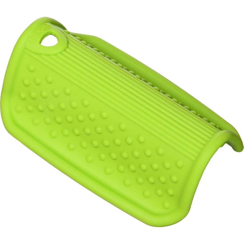 Dexas Silicone Pot Handle Holder, Heat Resistant Non Slip Grip for Hot Cookware Handles, Dishwasher Safe Kitchen Accessory, Red(Green)