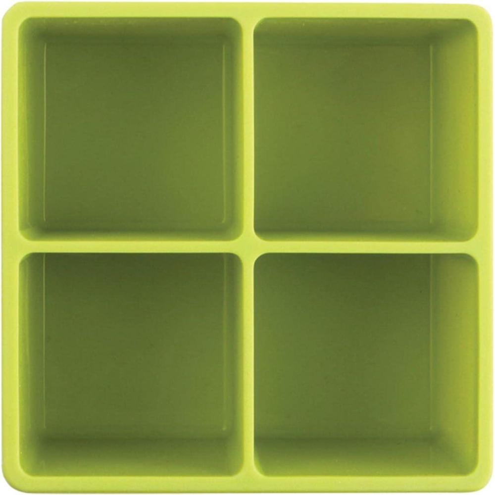 Dexas Silicone Four Jumbo Cube Ice Cube Trays, Set of Two, Purple(Green)