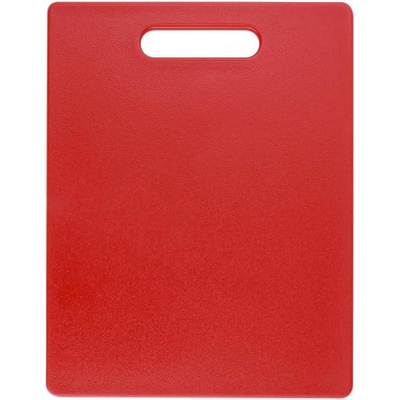 Dexas Classic Jelli Cutting Board with Handle, 8.5 by 11 inches, White Granite Pattern(Red)