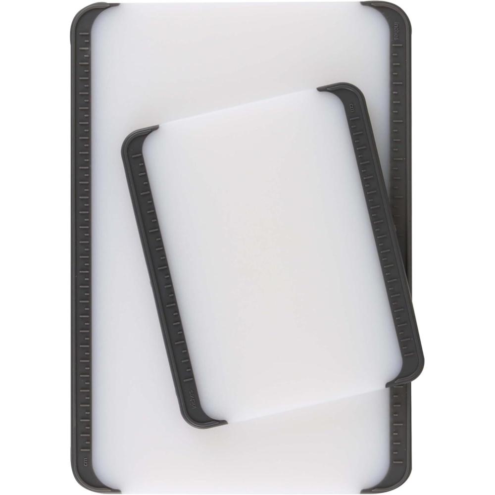 Dexas Non-Slip Cutting Board 18″x 12″ with Wraparound Grips, NSF Certified(White)