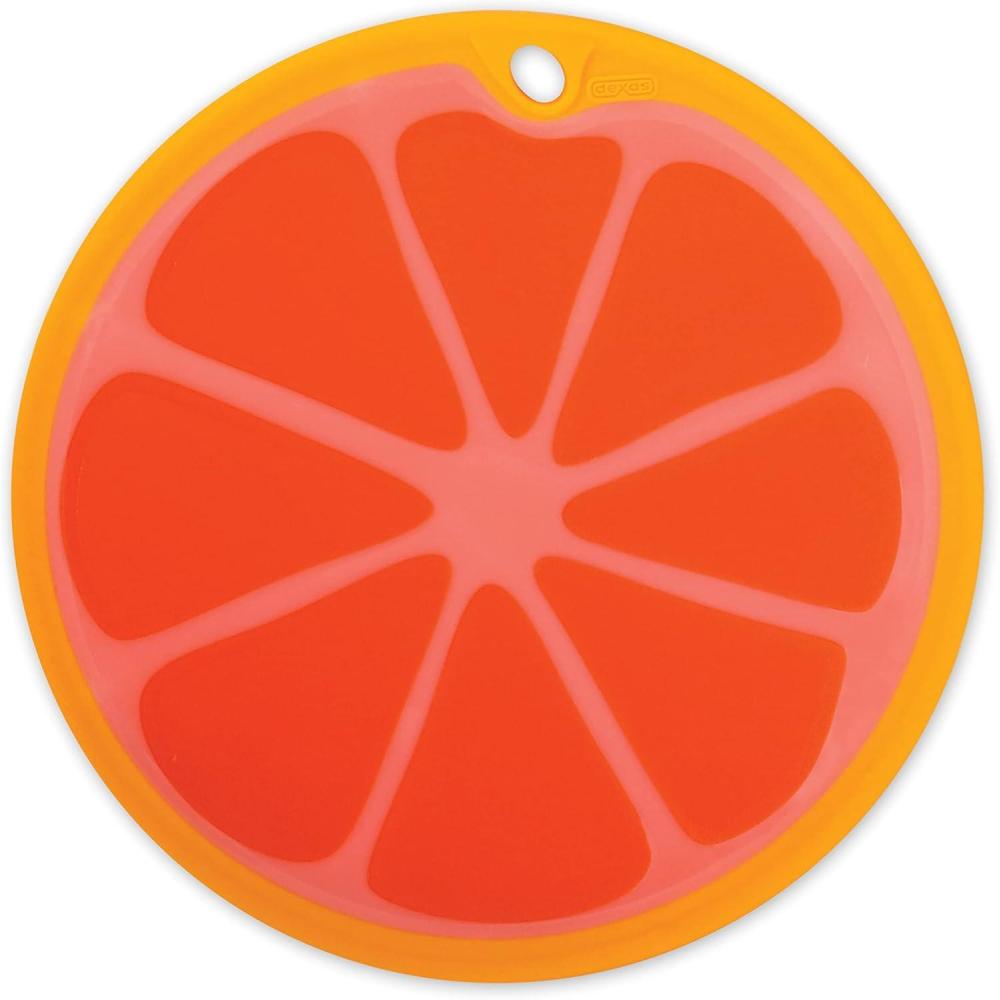 Dexas Citrus Slice Cutting Board/Serving Board 9 inches, Orange(Grapefruit)