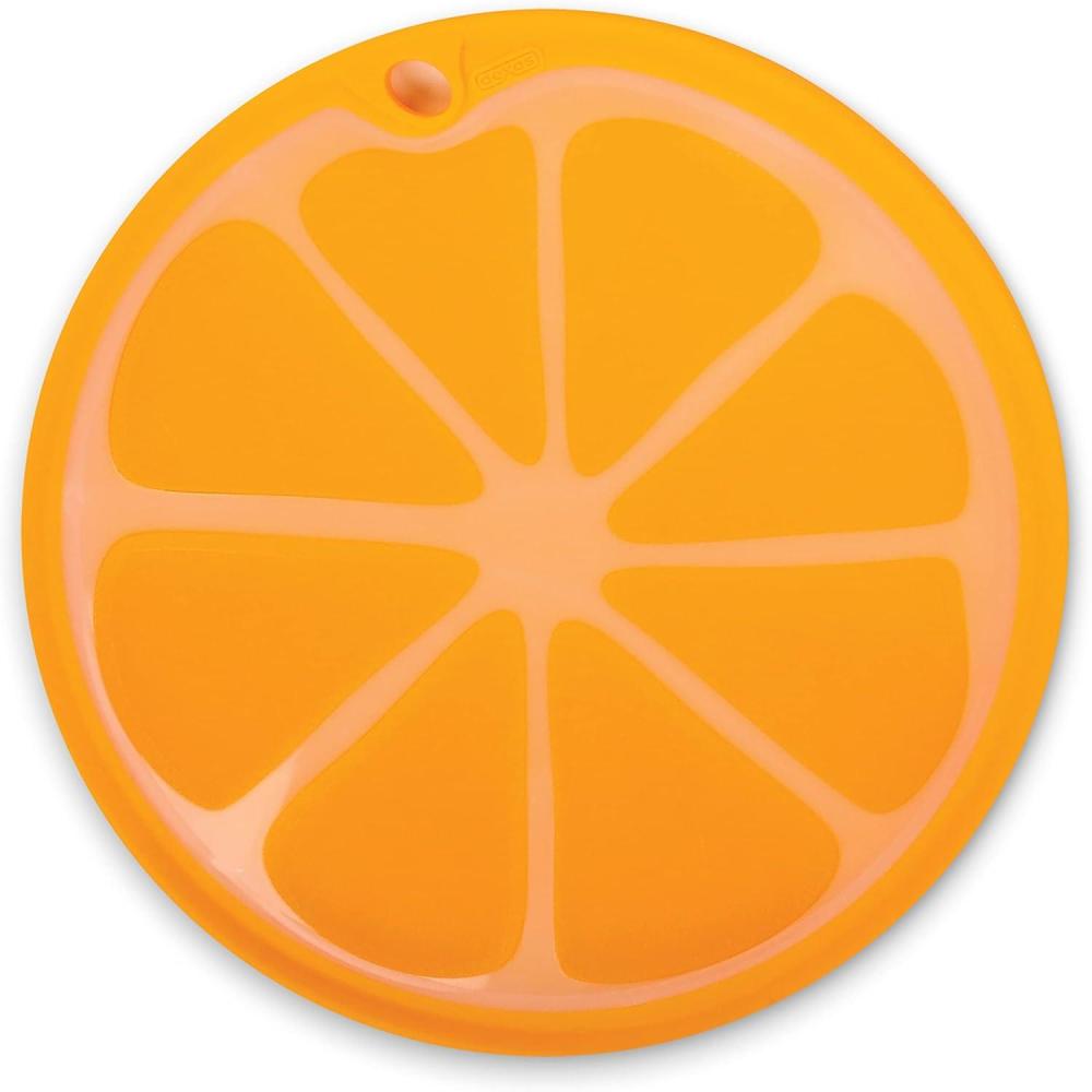 Dexas Citrus Slice Cutting Board/Serving Board 9 inches, Orange(Orange)
