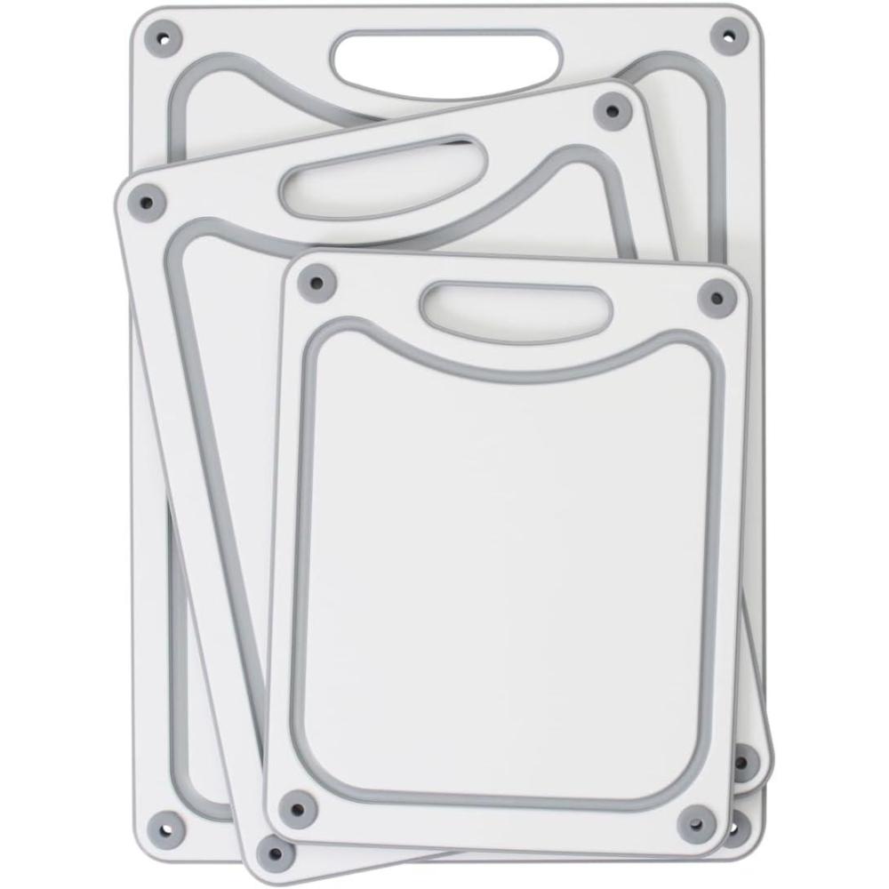 Dexas Fresh Prep 3-Pack Non-Slip Recycled Poly Cutting Boards – 13×17, 11x 14, 9×12