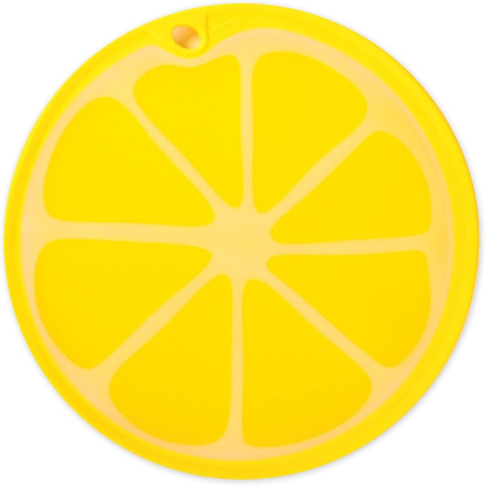 Dexas Citrus Slice Cutting Board/Serving Board 9 inches, Orange(Lemon)