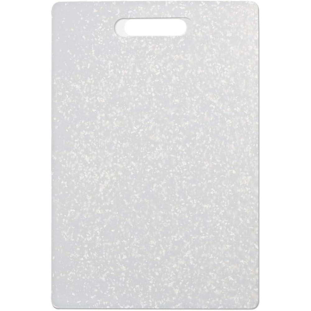 Dexas Classic Jelli Cutting Board with Handle, 8.5 by 11 inches, White Granite Pattern(White Granite Pattern)