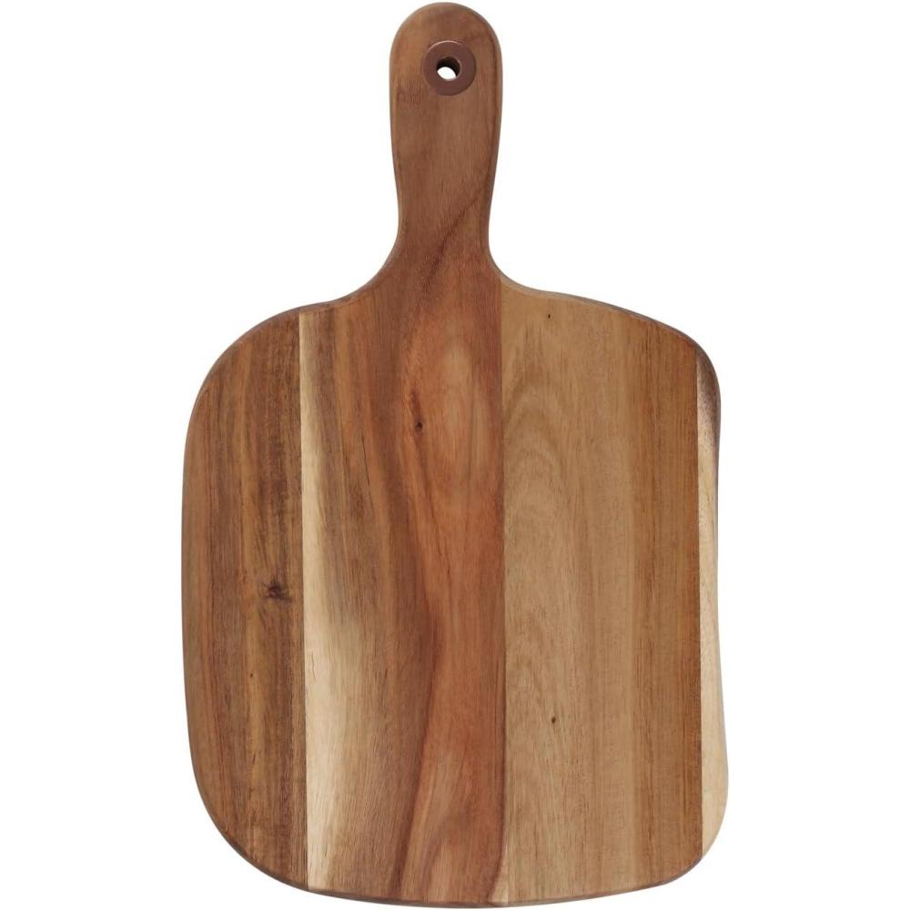 Dexas Premium Acacia Wood Paddle Board with Copper Grommet – 15″ x 9″ x 0.75″ | Charcuterie, Cheese & Serving Board(Paddle)