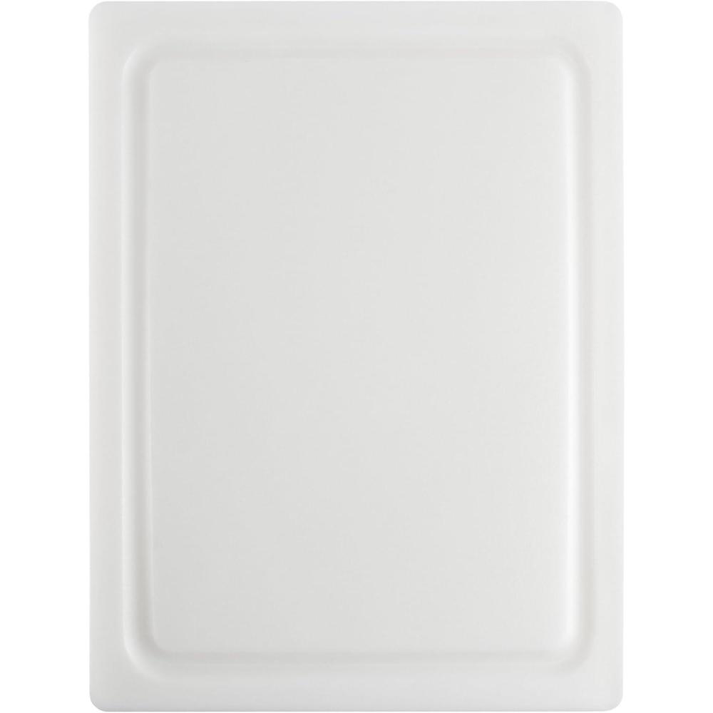 Dexas NSF Approved Poly Cutting Board with Juice Well, 12 x16 x 5/8″, White