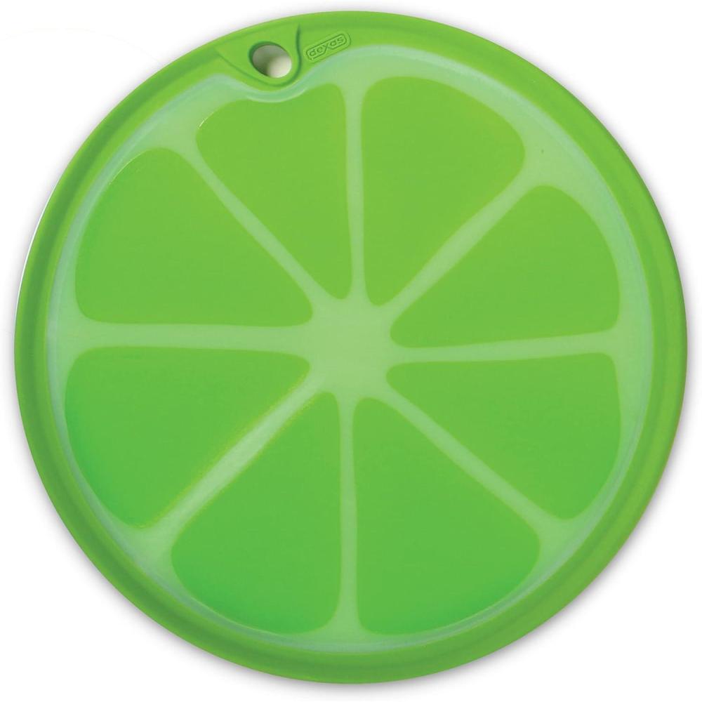 Dexas Citrus Slice Cutting Board/Serving Board 9 inches, Orange(Lime)