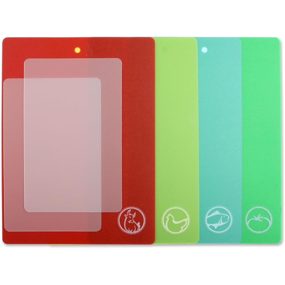 Dexas Chopmat Flexible Cutting Board (Set of 6), Multicolor