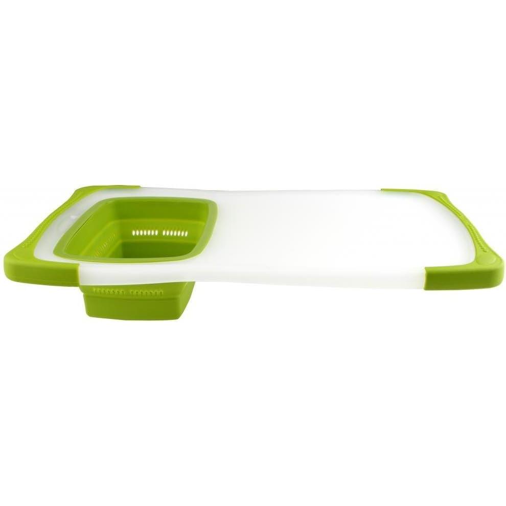 Dexas Over-the-Sink Strainer Grippboard(White/Green)