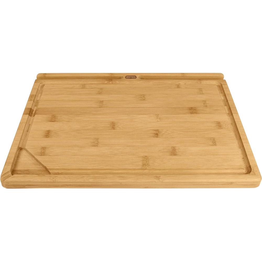 Dexas Prep-Tech Home Chef Bamboo Cutting Board with Integrated Tablet Holder Groove, 12×16 Inches