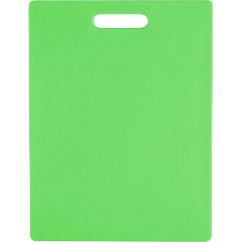 Dexas Classic Jelli Cutting Board with Handle, 8.5 by 11 inches, White Granite Pattern(Green)