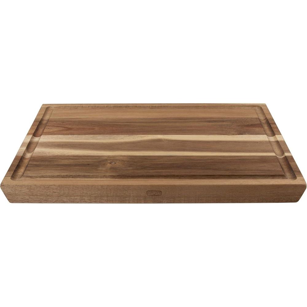 Dexas Angled Acacia Wood Cutting Board with Well, 15 x 20 inches(15 by 20 inches)