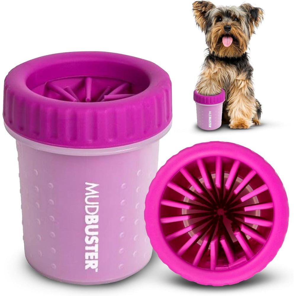 Dexas MudBuster Portable Dog Paw Cleaner, Large, Blue (PW720312)(Fuchsia)