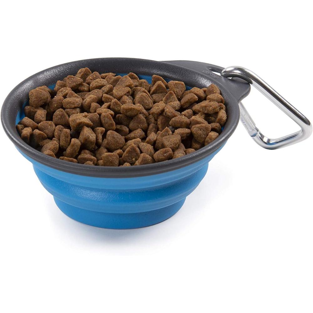 Dexas Popware for Pets Collapsible Travel Cup, Large, Gray/Blue(Pro Blue)
