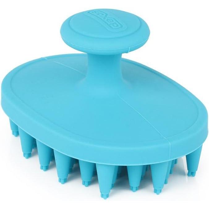 Dexas BrushBuster Silicone Gentle Dog Grooming and Massage Brush(Blue)