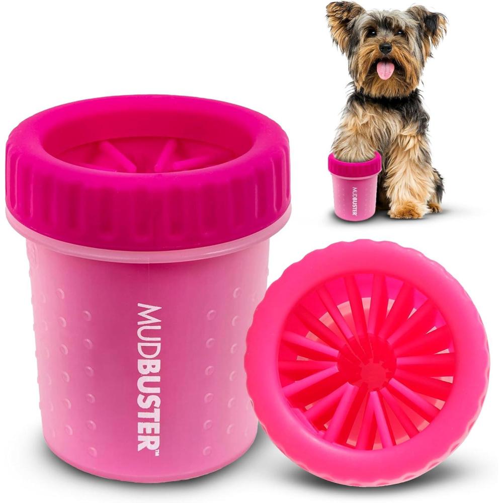 Dexas MudBuster Portable Dog Paw Cleaner, Large, Blue (PW720312)(Pink)