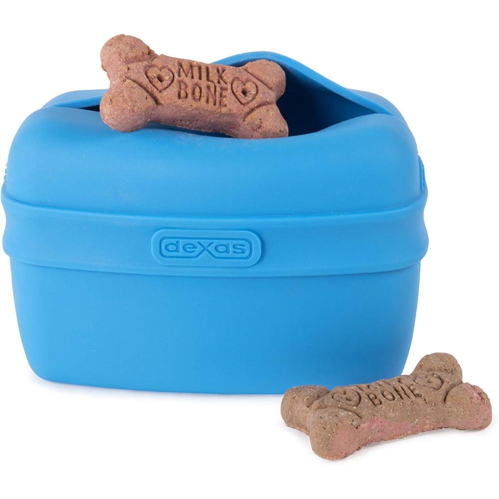 Dexas Pets Pooch Pouch Flexible Dog Treat/Training Treat Clip Pouch, Pro Blue(Pro Blue)