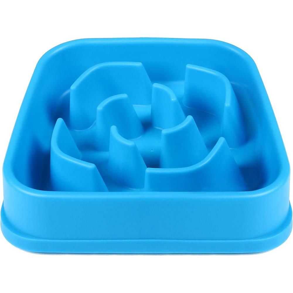 Dexas Seek and Snack Slow Feeder Maze with Non Slip Feet, 6 Cup Capacity, Blue (PW3062194)(Blue)