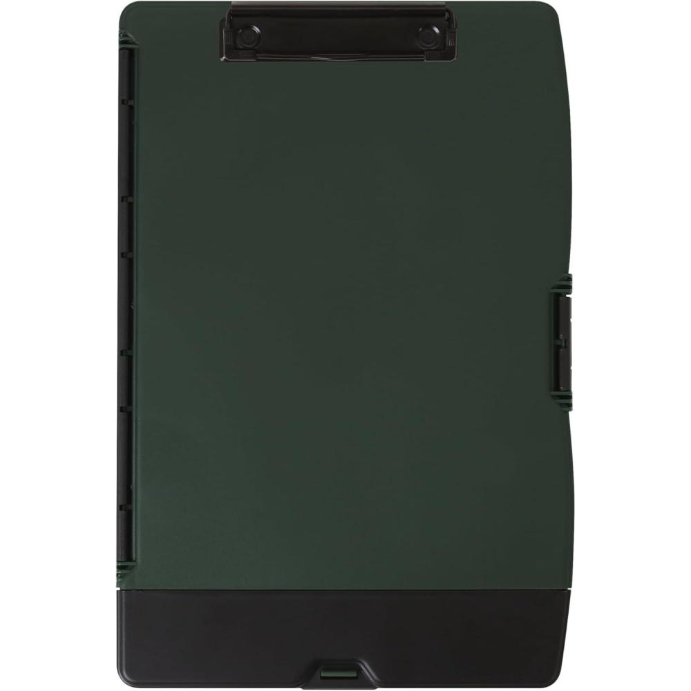 Dexas Folio Clipcase Professional Storage Clipboard with Pen Storage Compartment, 9.75 x 14.75, A4, Sandstone. Ideal for Teachers, Nurses, Coaches, Students, Trades, Homeschooling(Forest)
