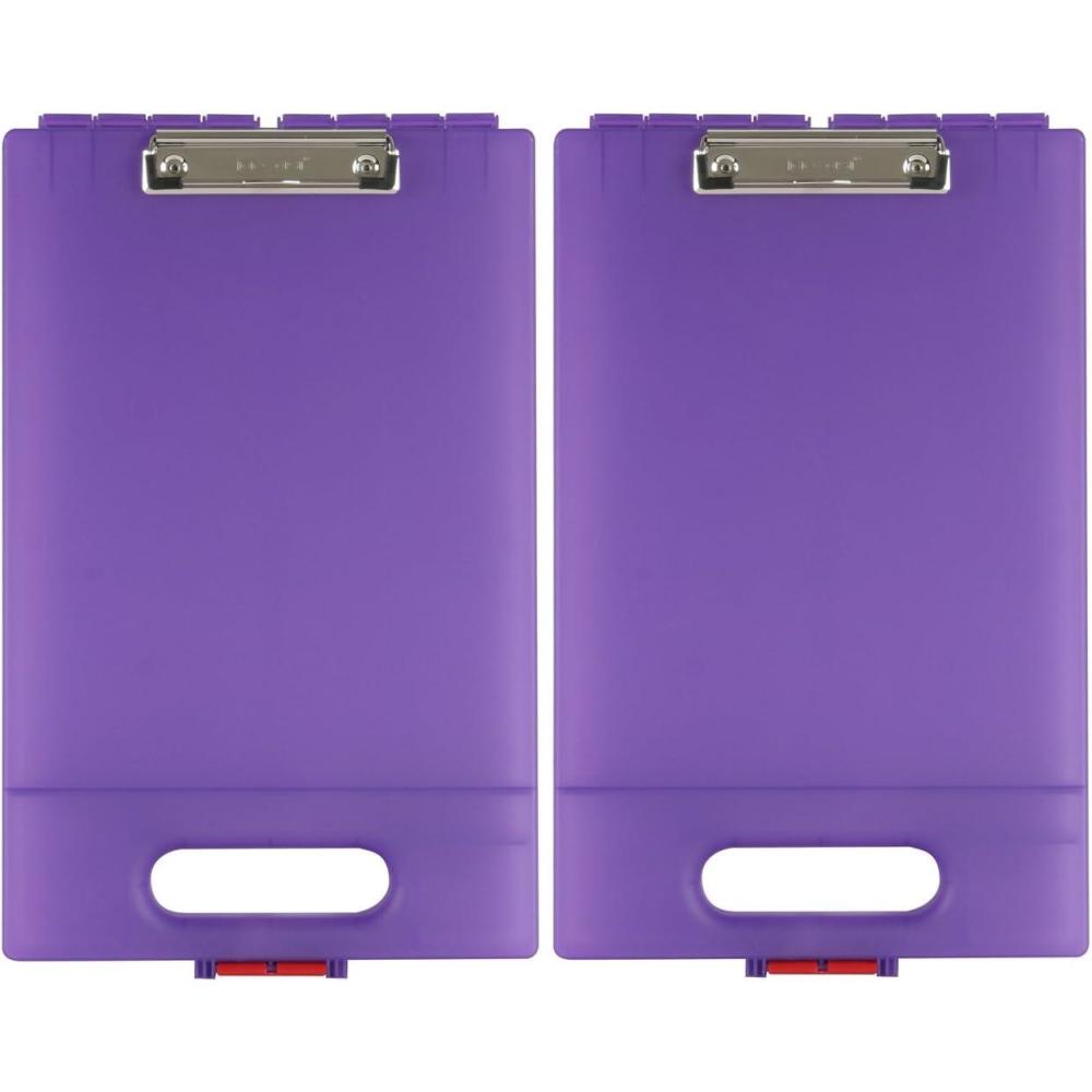 Dexas Clipcase Storage Clipboard with Handle, Set of Two, Purple(Purple)