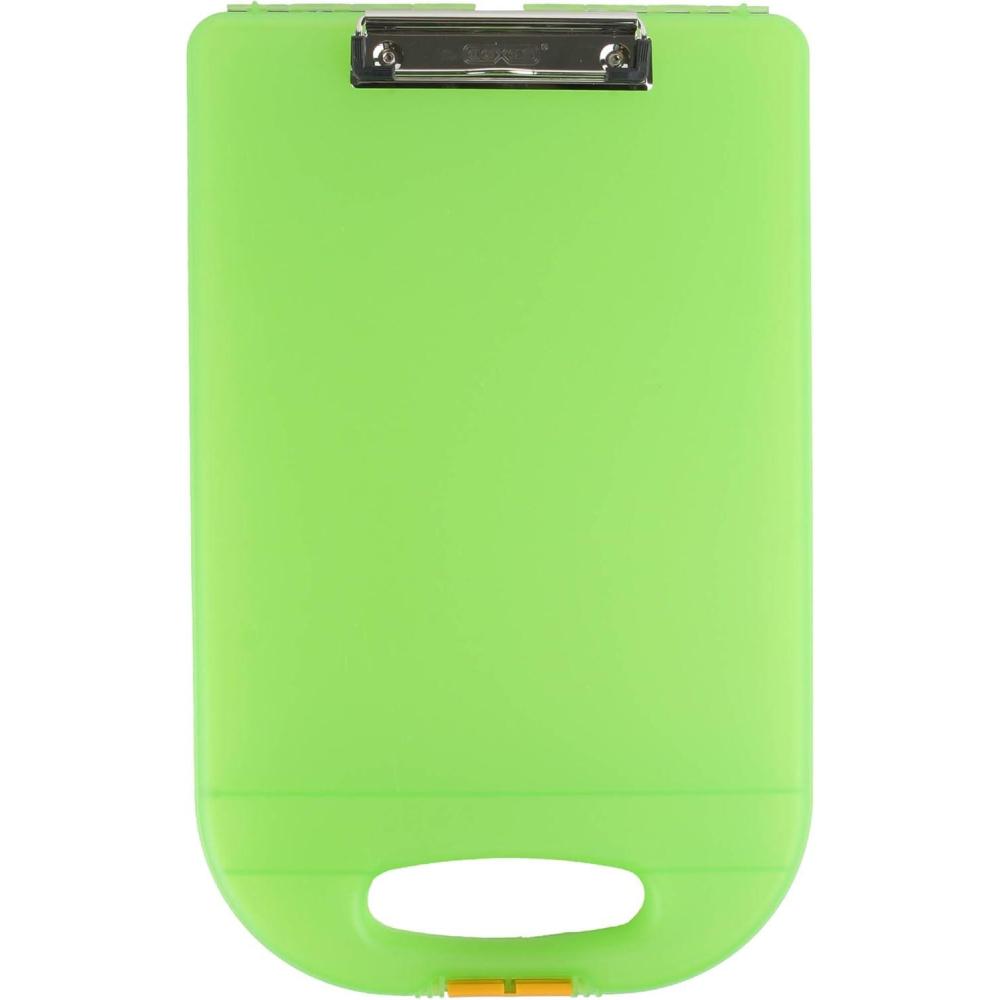 Dexas Clipcase 2 Storage Clipboard with Rounded Handle, Lime Green 16″ x 10″(Lime Green)