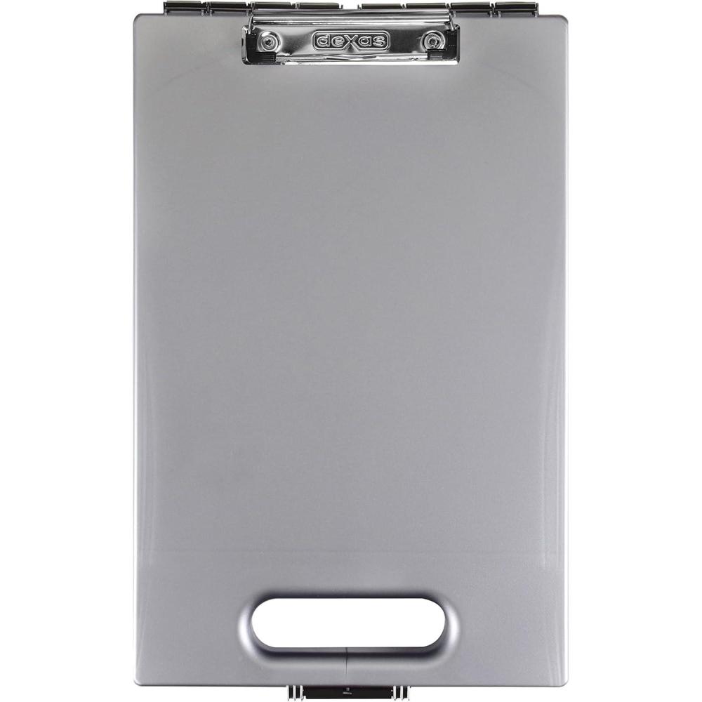 Dexas Clipcase Storage Clipboard w/Handle(Pearlized Silver)