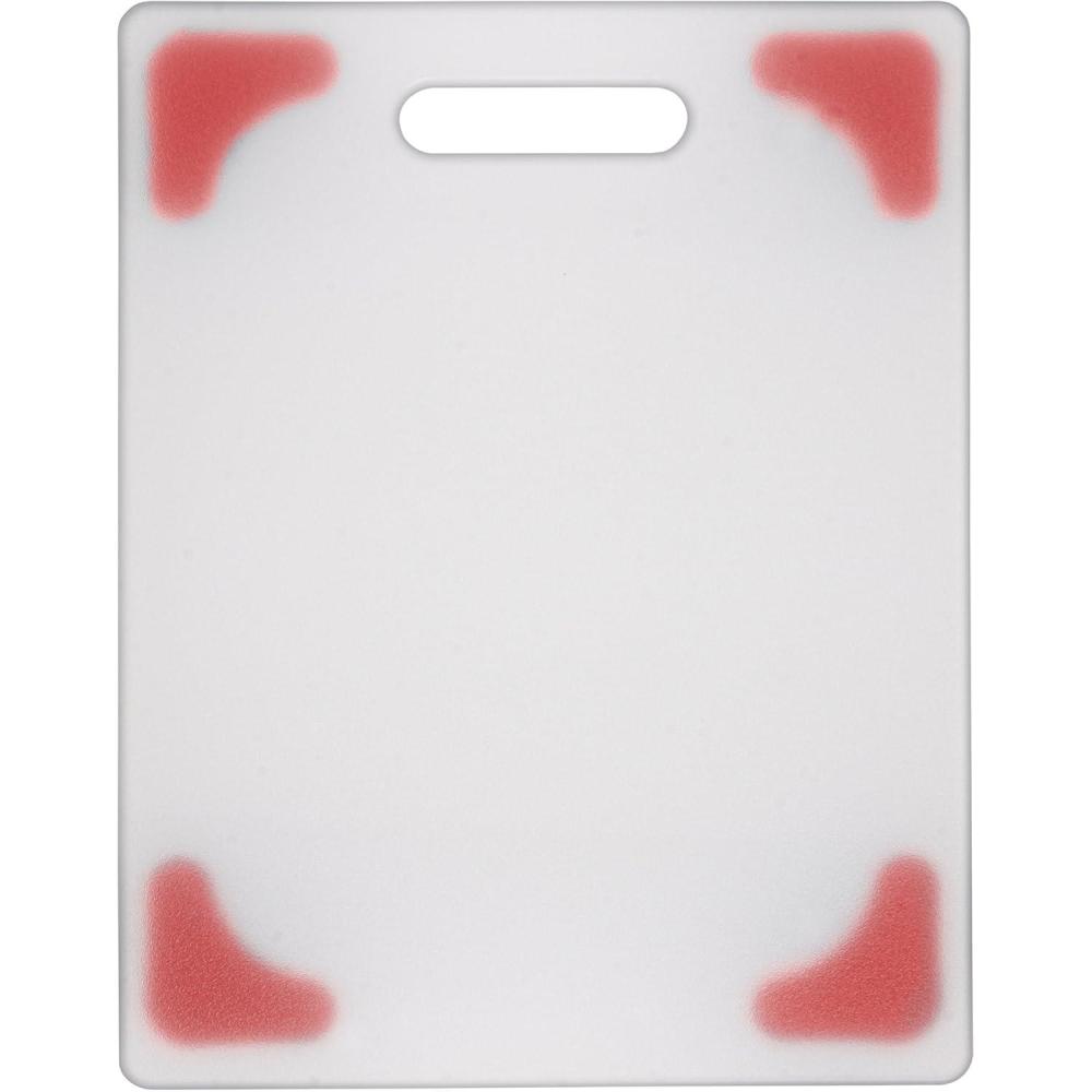 Dexas Superboard Cutting Board with Handle and Non-Slip Feet, 11 by 14.5 inches, Light Granite Color with Black Non-Slip Corners(White with Non-Slip Red Corners)