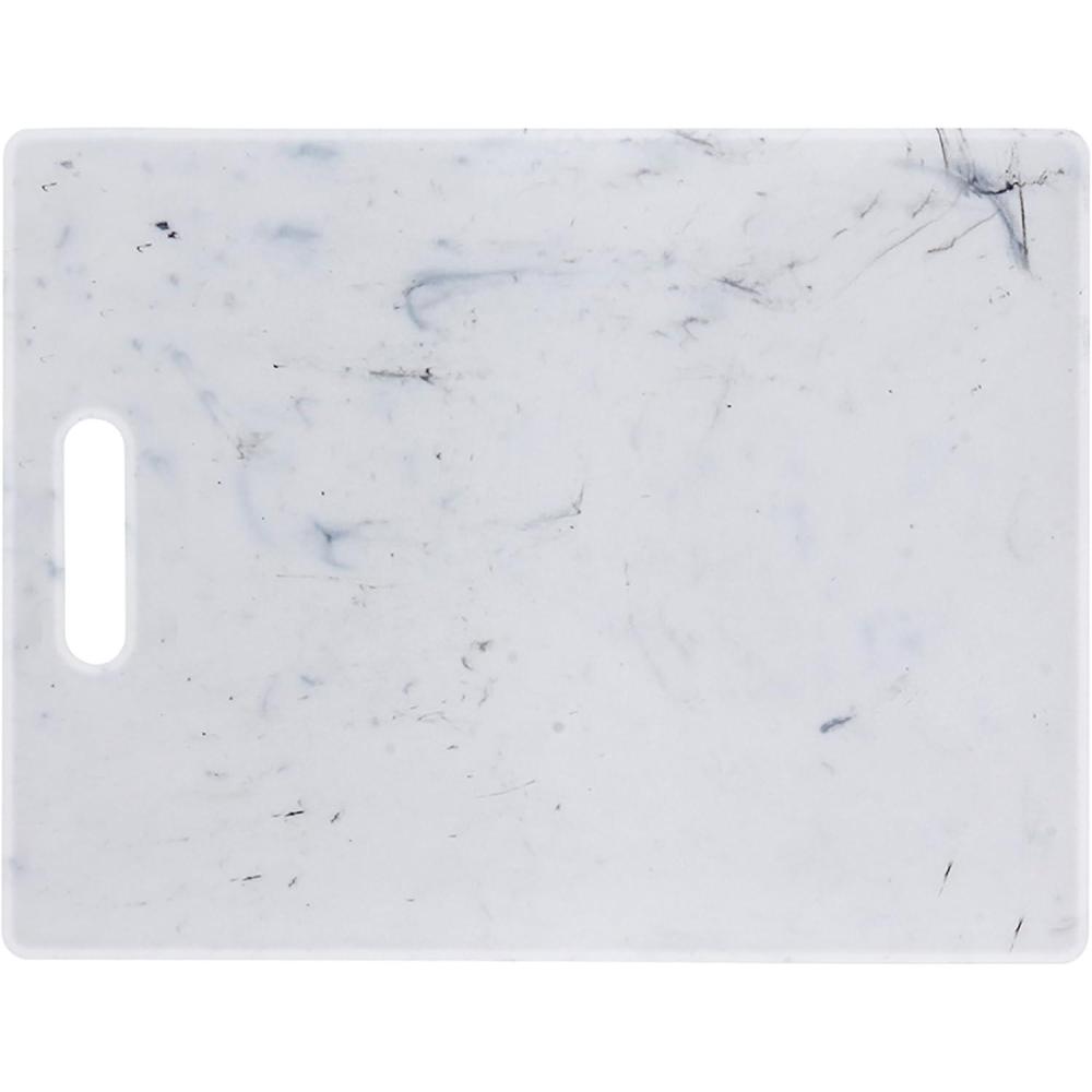 Dexas Cutting Board with Rounded Corners, 8.75 x 11 Inches, PolyMarble Color(White PolyMarble Color)
