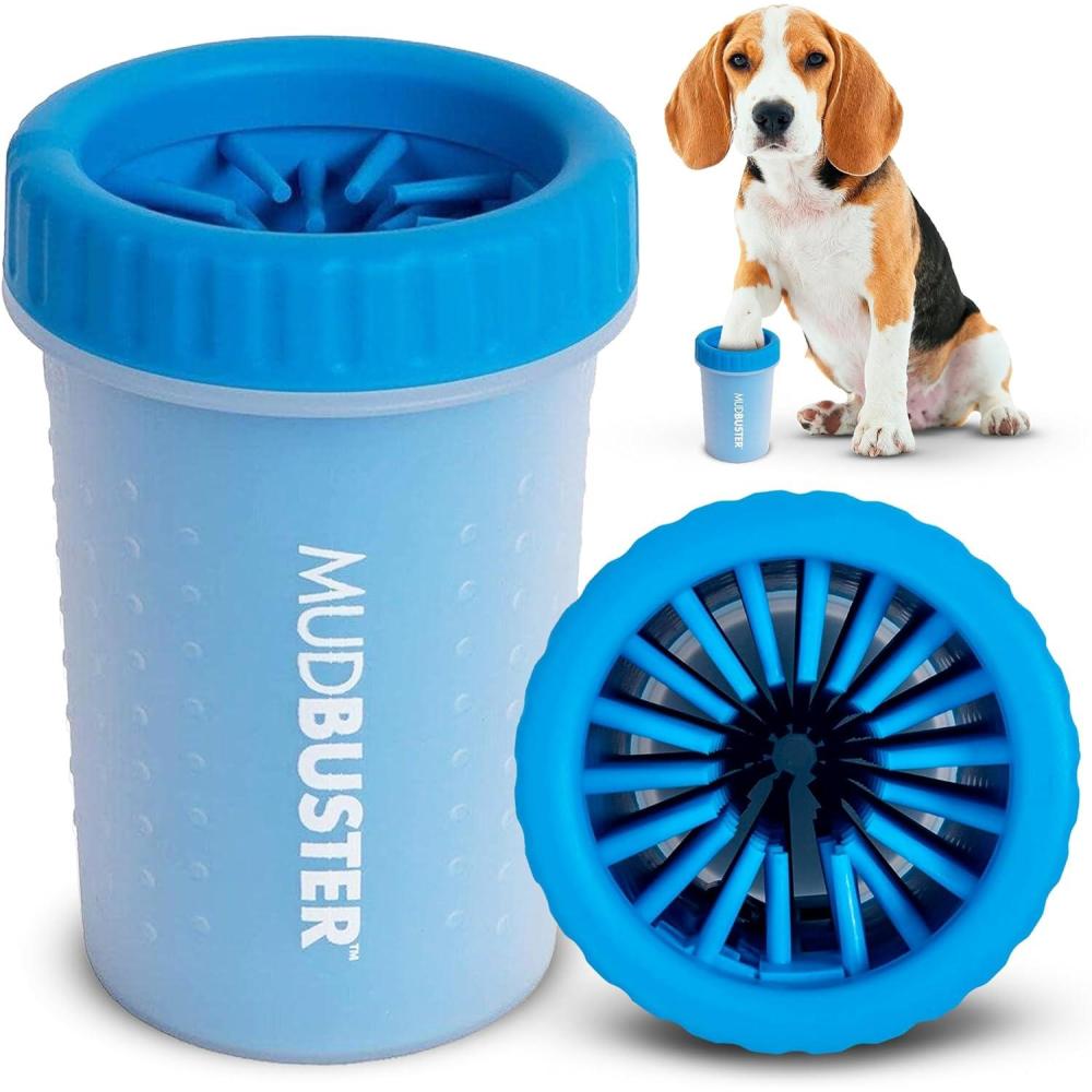 Dexas MudBuster Portable Dog Paw Cleaner, Large, Blue (PW720312)(Pro Blue)